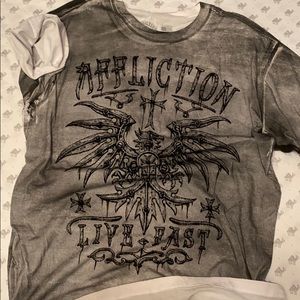 Men’s Affliction Tee, Gently worn